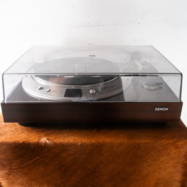 Vintage Record Player Denon DP-1200 Direct Drive Hifi Turntable Cover As Is Used - Image 2