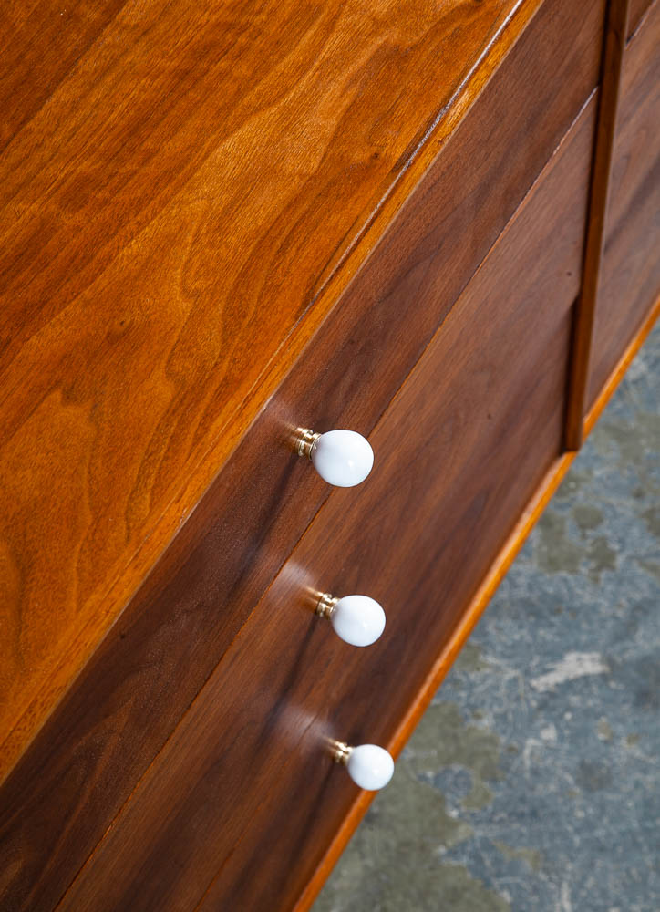 Mid Century Modern Dresser Credenza 6 Drawer Drexel Declaration Vintage Walnut - Image 6