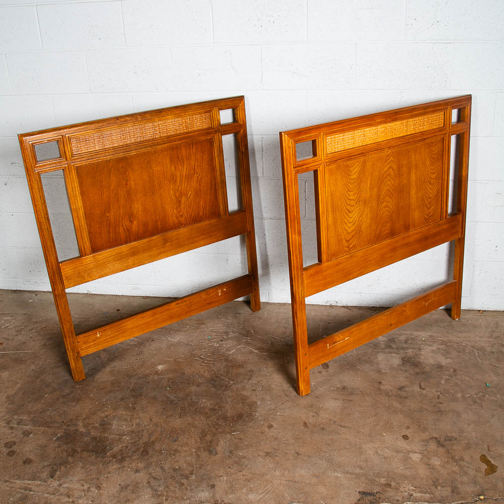 Mid Century Modern Headboard King Bed Frame Twin Set Passage Drexel Declaration - Image 2