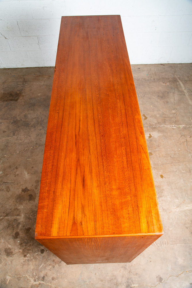 Mid Century Danish Modern Credenza Highboard Drawers Teak Eyelid Kai Kristiansen - Image 4