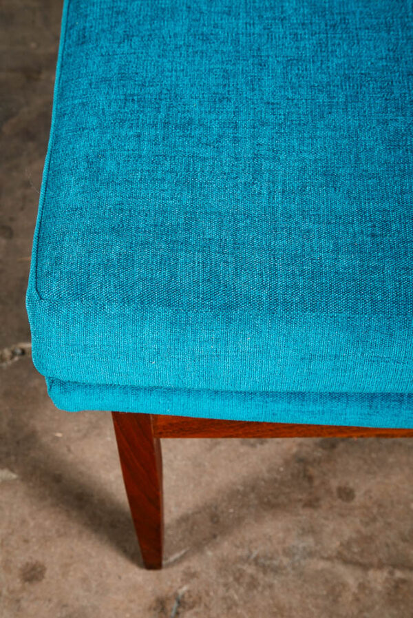 Mid Century Modern Lounge Chair Solid Walnut Aqua Mcm Slipper Side Sculptural NM - Image 12