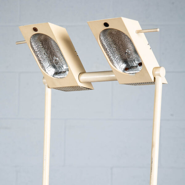 Mid Century Modern Floor Lamp White Adjustable Post Modern Halogen 2 Light - Image 9