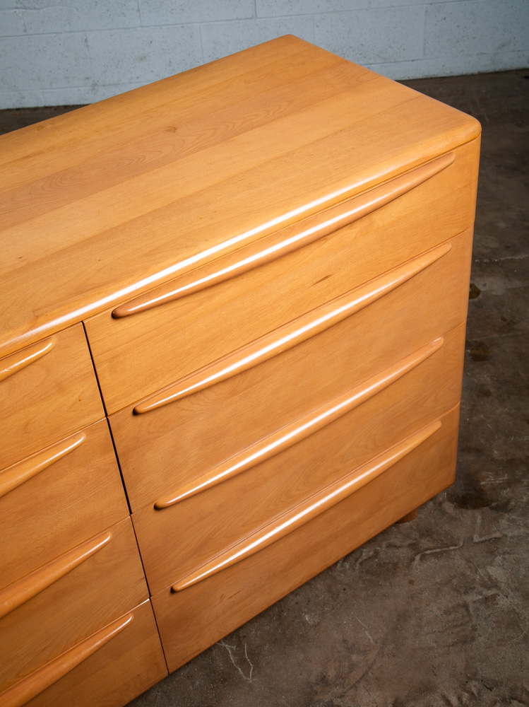 Mid Century Modern Dresser 8 Drawer Heywood Wakefield Solid Maple Blonde Mcm NM - Image 12