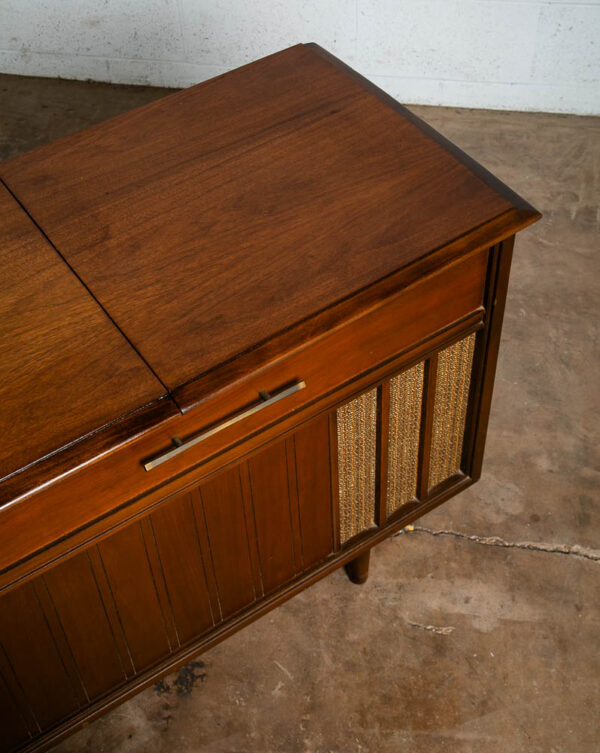 Mid Century Modern Stereo Console Record Player Wards Airline Walnut Radio Mcm - Image 10