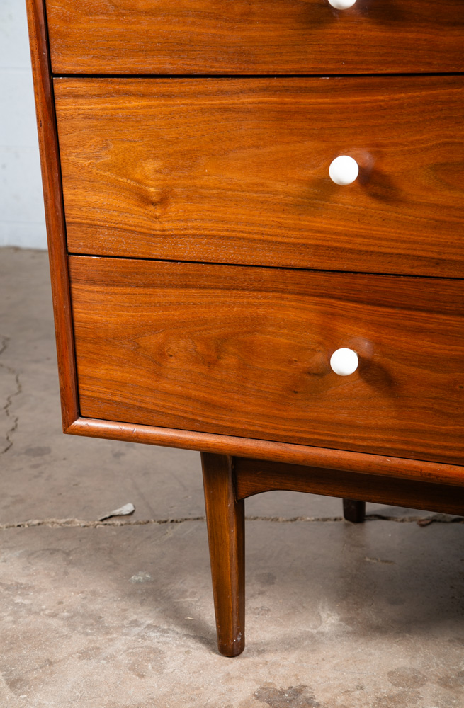Mid Century Modern Dresser Credenza 6 Drawer Drexel Declaration Vintage Walnut - Image 11