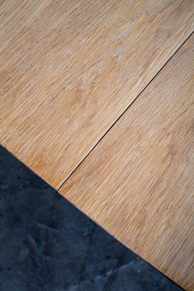 Mid Century Modern Dining Table Solid Sculptural Oak Extension Leaf Vintage Mcm - Image 7