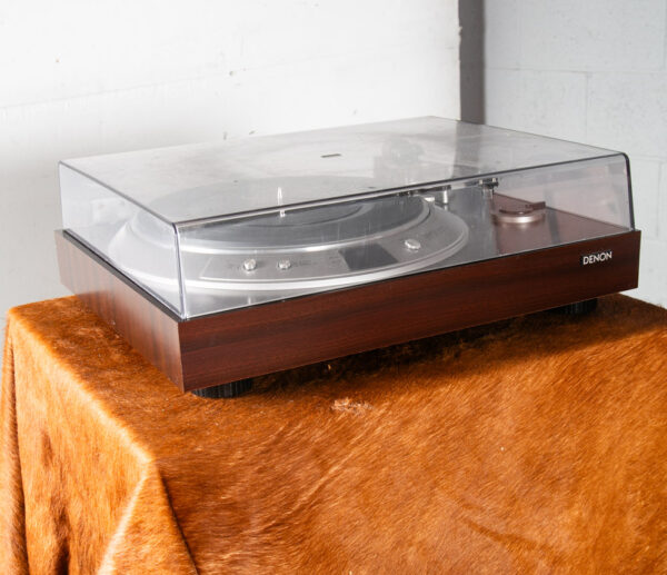 Vintage Record Player Denon DP-1200 Direct Drive Hifi Turntable Cover As Is Used - Image 4