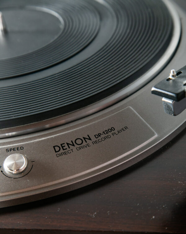 Vintage Record Player Denon DP-1200 Direct Drive Hifi Turntable Cover As Is Used - Image 6