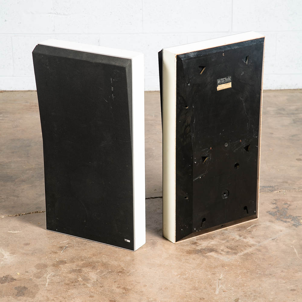 Mid Century Danish Modern Speakers Set White Bang & Olufsen Beovox P45 B&O 6307 - Image 6