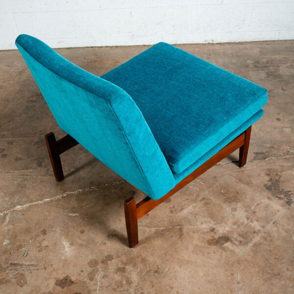 Mid Century Modern Lounge Chair Solid Walnut Aqua Mcm Slipper Side Sculptural NM - Image 5