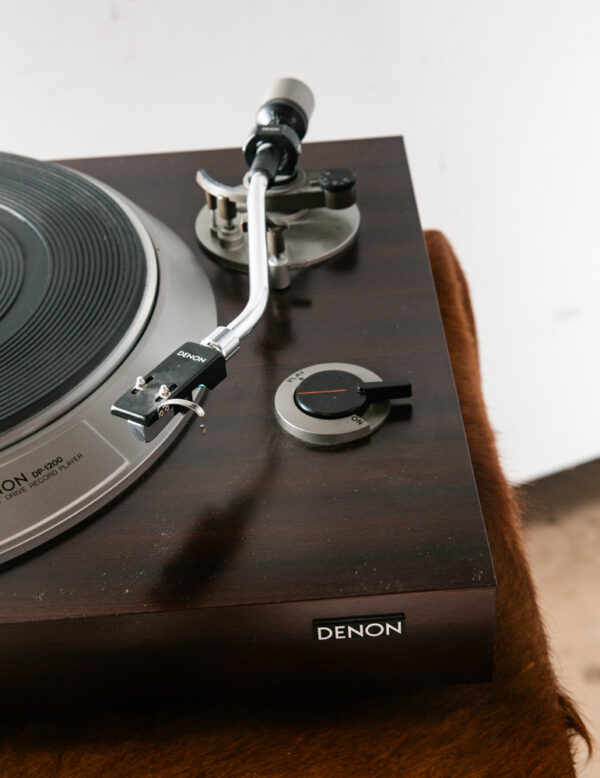 Vintage Record Player Denon DP-1200 Direct Drive Hifi Turntable Cover As Is Used - Image 9