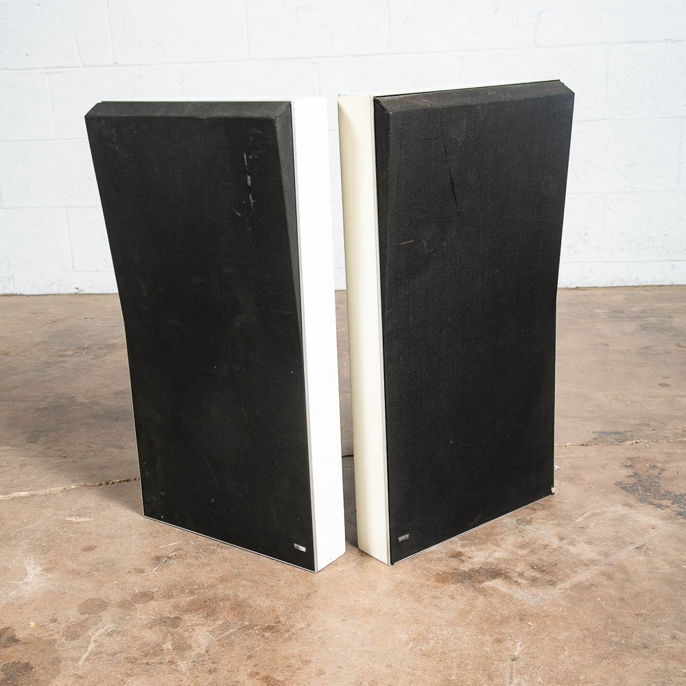 Mid Century Danish Modern Speakers Set White Bang & Olufsen Beovox P45 B&O 6307 - Image 10