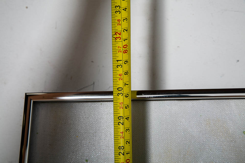 Mid Century Modern Painting Original Art Abstract Flowers Floral 1970s Square 30' - Image 11