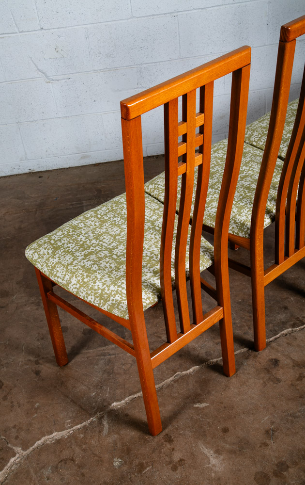 Mid Century Modern Dining Chairs Set of 8 Italian Highback Green Curved Italy NM - Image 12