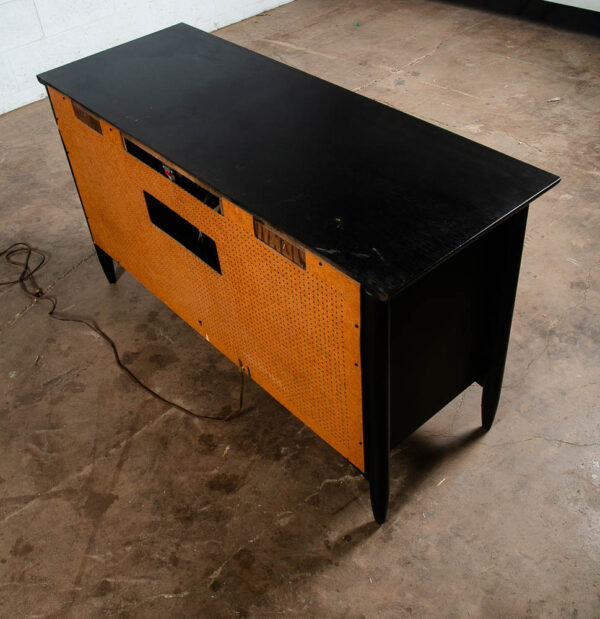 Mid Century Modern Stereo Console Record Player Ampex Radio Hifi Black 1960 Tube - Image 6