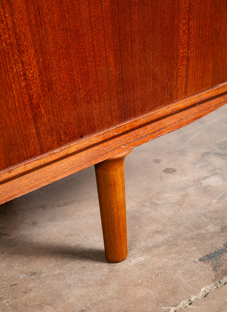 Mid Century Danish Modern Credenza Sideboard Teak 2 Tier Storage Drawers Hutch - Image 11