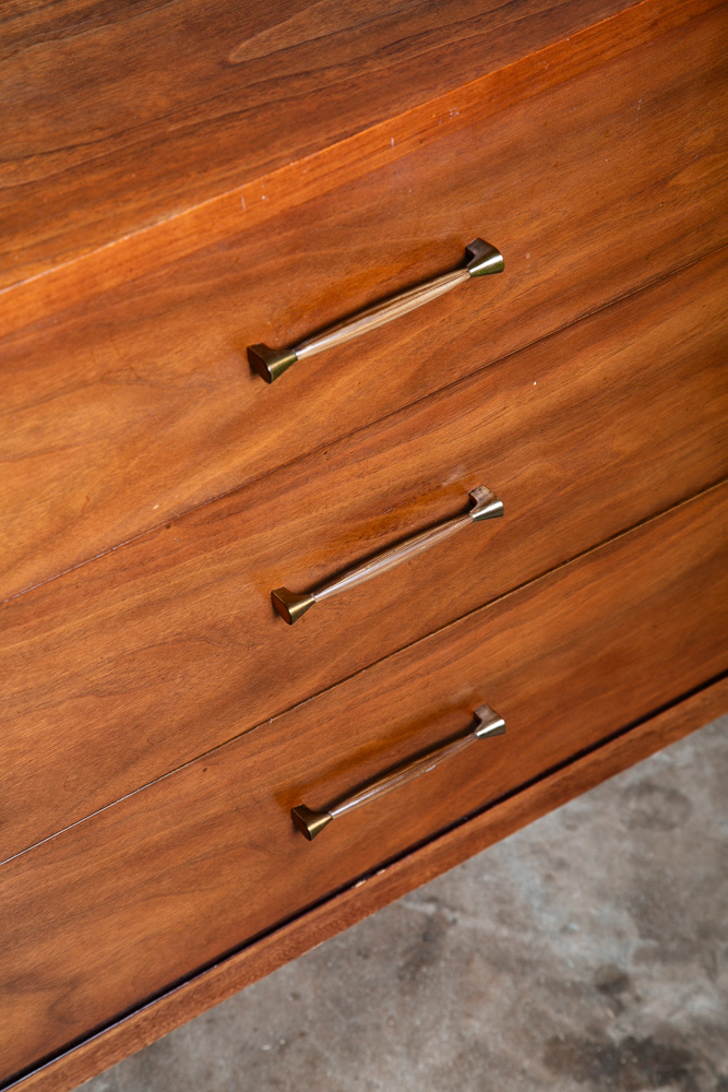 Mid Century Modern Dresser Credenza Kent Coffey 9 Drawer Perspecta Brasilia Wood - Image 6