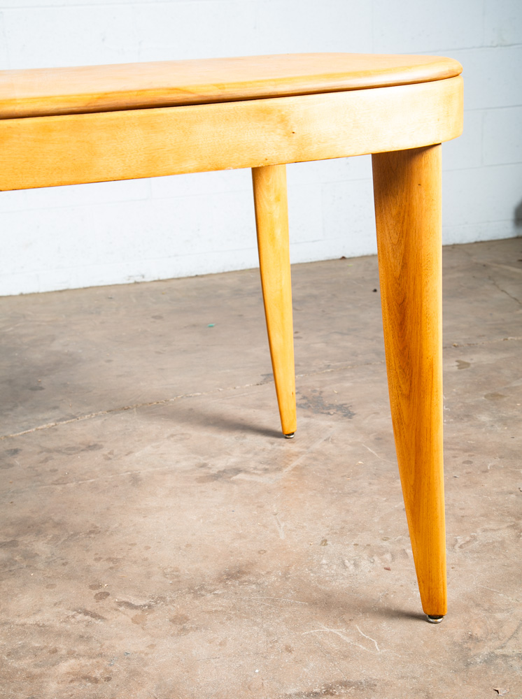 Mid Century Modern Dining Table Solid Birch Gilbert Rohde Heywood Wakefield Leaf - Image 10