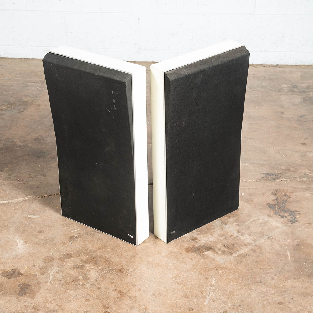 Mid Century Danish Modern Speakers Set White Bang & Olufsen Beovox P45 B&O 6307 - Image 3