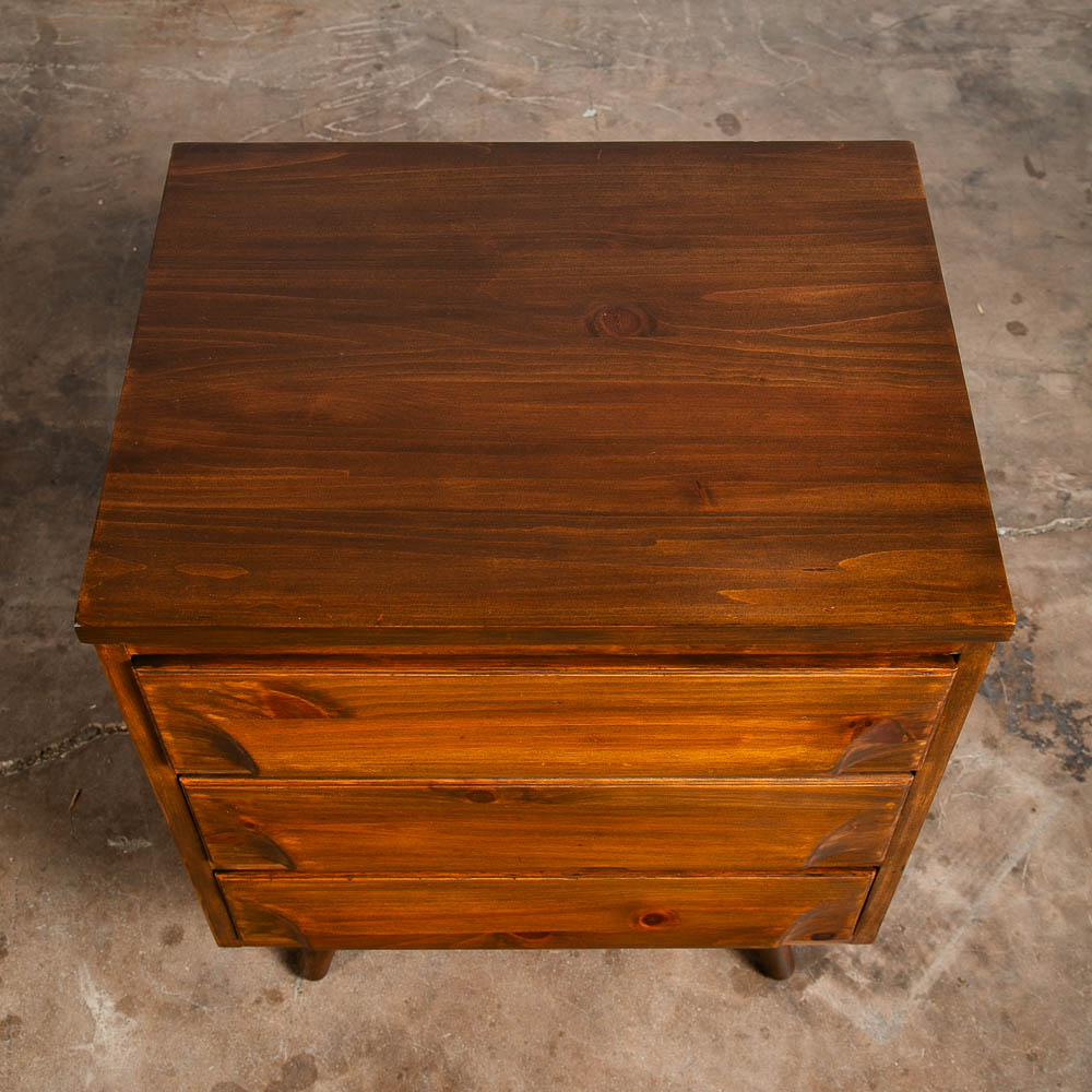 Mid Century Modern Nightstands Franklin Shockey End Side Tables 3 Drawer Pair - Image 11