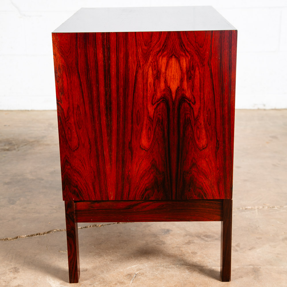 Mid Century Danish Modern Nightstand End Side Table Brazilian Rosewood Drawer M - Image 3