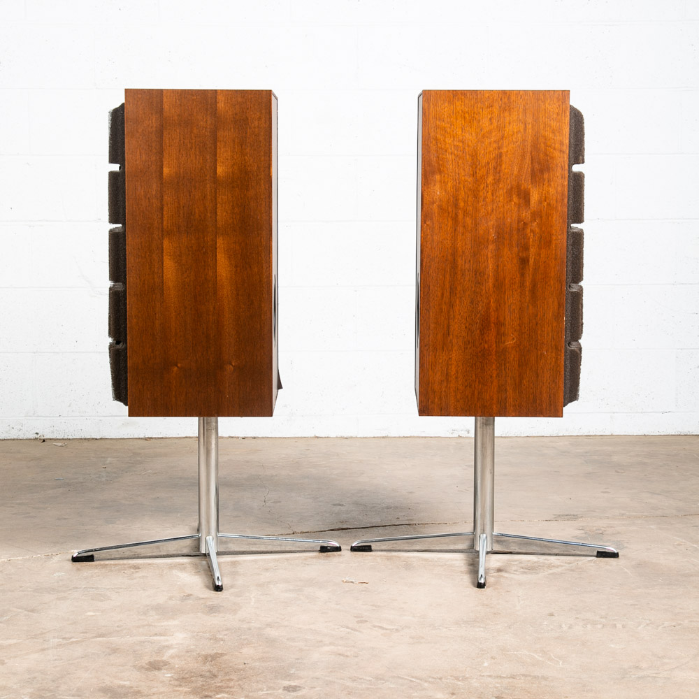 Mid Century Modern Speakers Marantz HD77 Chrome Base Set Mcm Floor Hifi AS IS - Image 3