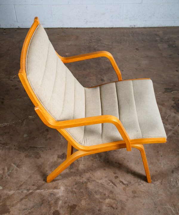 Mid Century Danish Modern Lounge Chair Armchair White Finn Ostergaard Denmark - Image 4