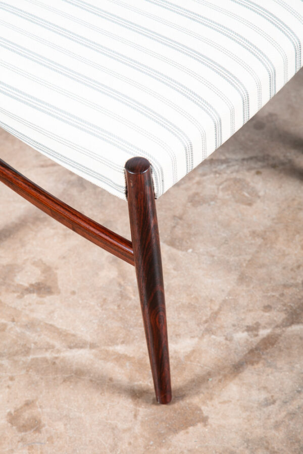 Mid Century Danish Modern Dining Chair Set 6 Rosewood Schou Andersen Ladder Back - Image 9