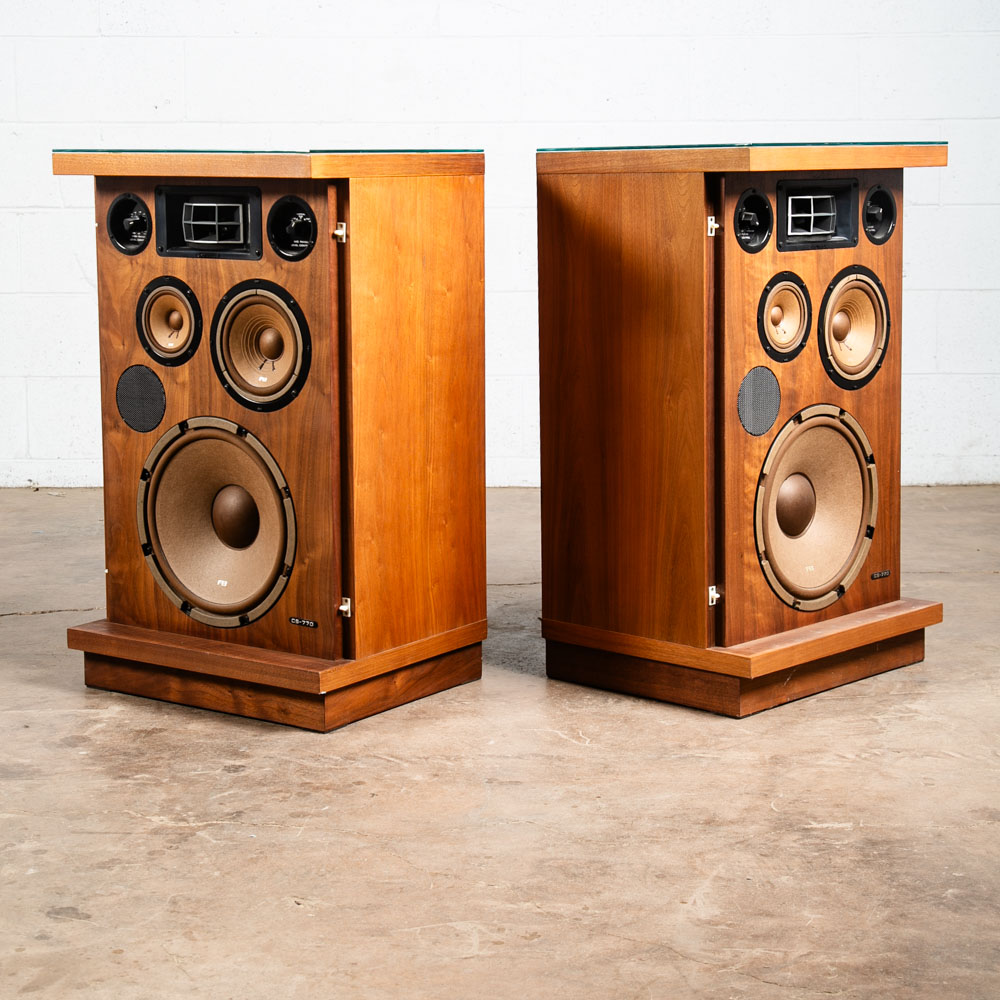 Mid Century Modern Vintage Speakers Pioneer CS-A770 Pair Walnut FB