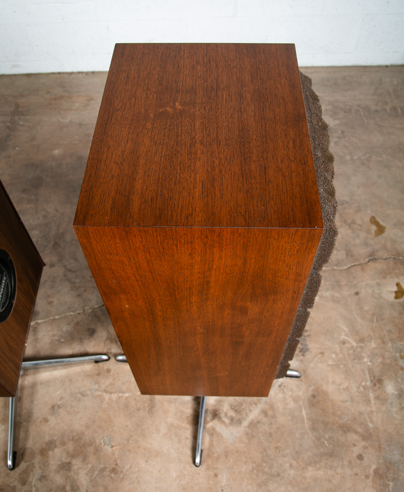 Mid Century Modern Speakers Marantz HD77 Chrome Base Set Mcm Floor Hifi AS IS - Image 11