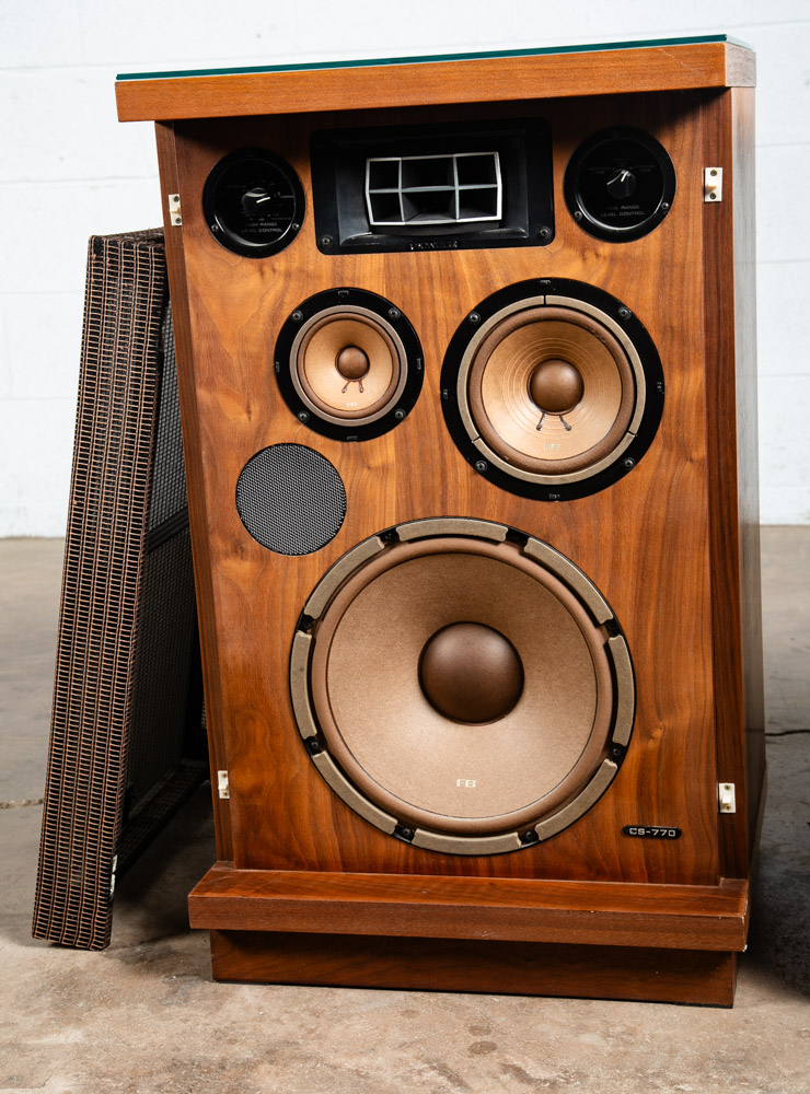 Mid Century Modern Vintage Speakers Pioneer CS-A770 Pair Walnut FB