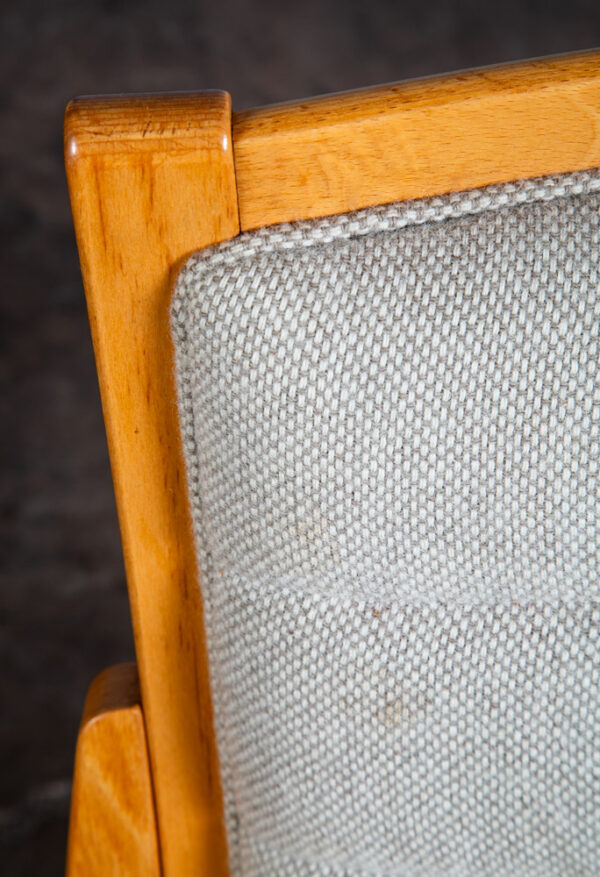 Mid Century Danish Modern Lounge Chair Armchair White Finn Ostergaard Denmark - Image 8