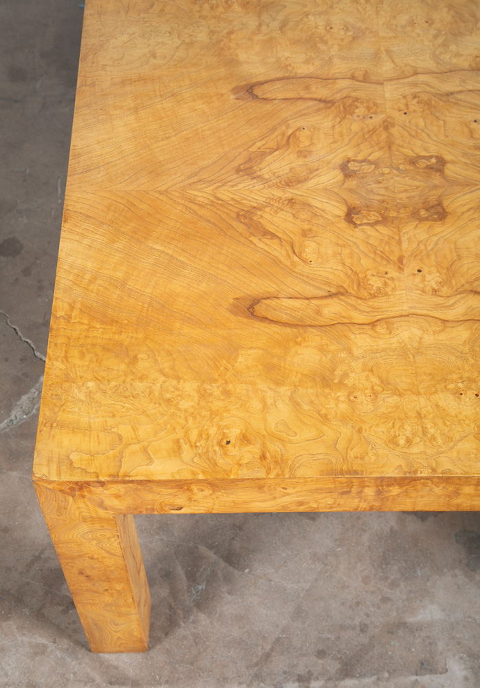 Mid Century Modern Side Table Olive Burl Milo Baughman Square Blonde Vintage End - Image 10