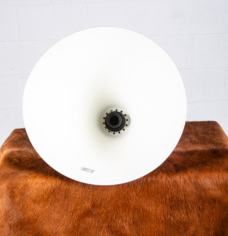 Mid Century Danish Modern Pendant Lamps Set Light Copper Two Hanging Denmark Mcm - Image 3