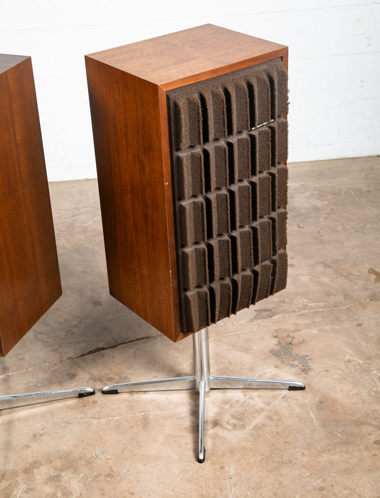 Mid Century Modern Speakers Marantz HD77 Chrome Base Set Mcm Floor Hifi AS IS - Image 8