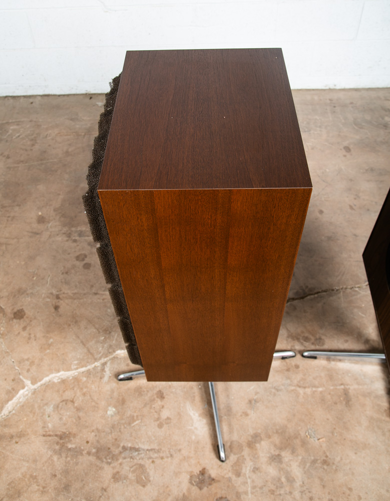 Mid Century Modern Speakers Marantz HD77 Chrome Base Set Mcm Floor Hifi AS IS - Image 5