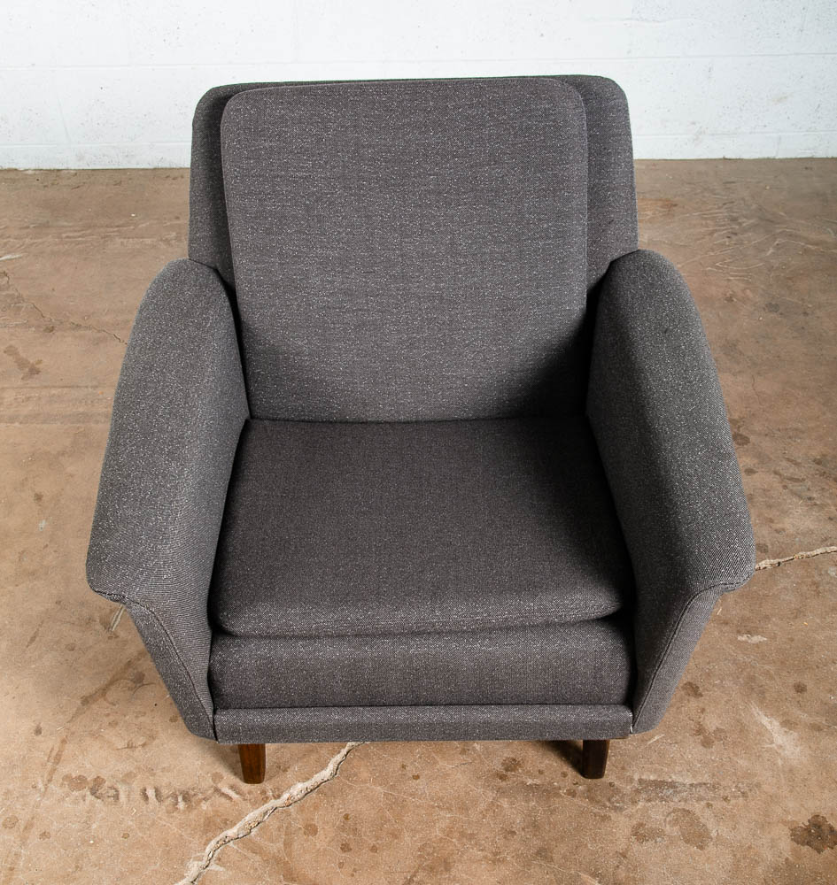 Mid Century Danish Modern Lounge Chair Fritz Hansen Soren Arm Low Dark Grey Mcm - Image 9