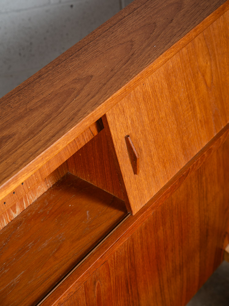 Mid Century Danish Modern Headboard Bed Frame Teak Double Size Storage - Image 6