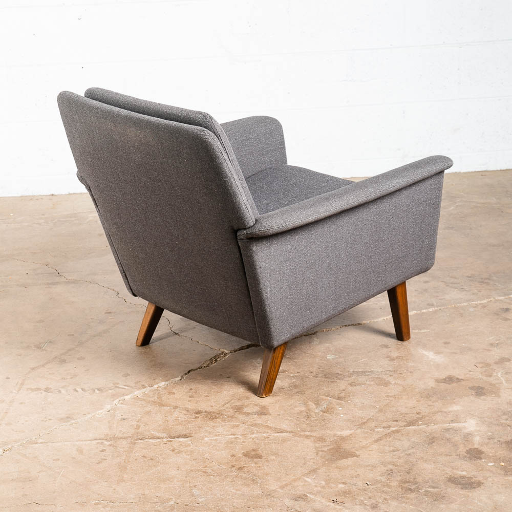 Mid Century Danish Modern Lounge Chair Fritz Hansen Soren Arm Low Dark Grey Mcm - Image 4