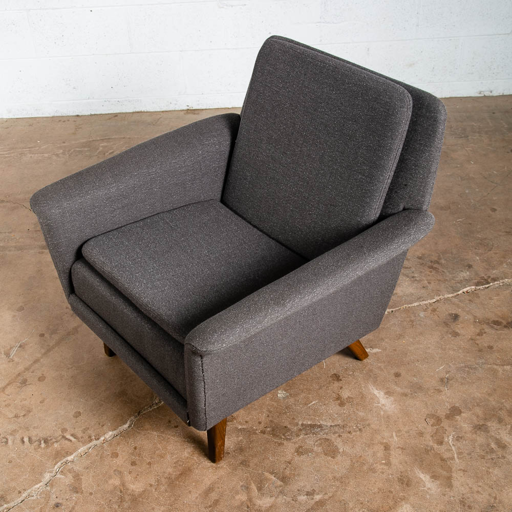 Mid Century Danish Modern Lounge Chair Fritz Hansen Soren Arm Low Dark Grey Mcm - Image 6