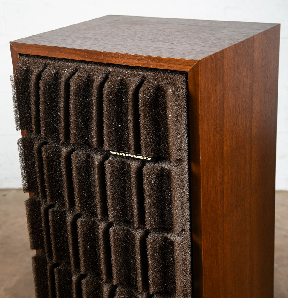 Mid Century Modern Speakers Marantz HD77 Chrome Base Set Mcm Floor Hifi AS IS - Image 9