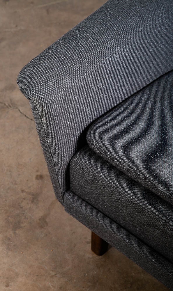 Mid Century Danish Modern Lounge Chair Fritz Hansen Soren Arm Low Dark Grey Mcm - Image 8