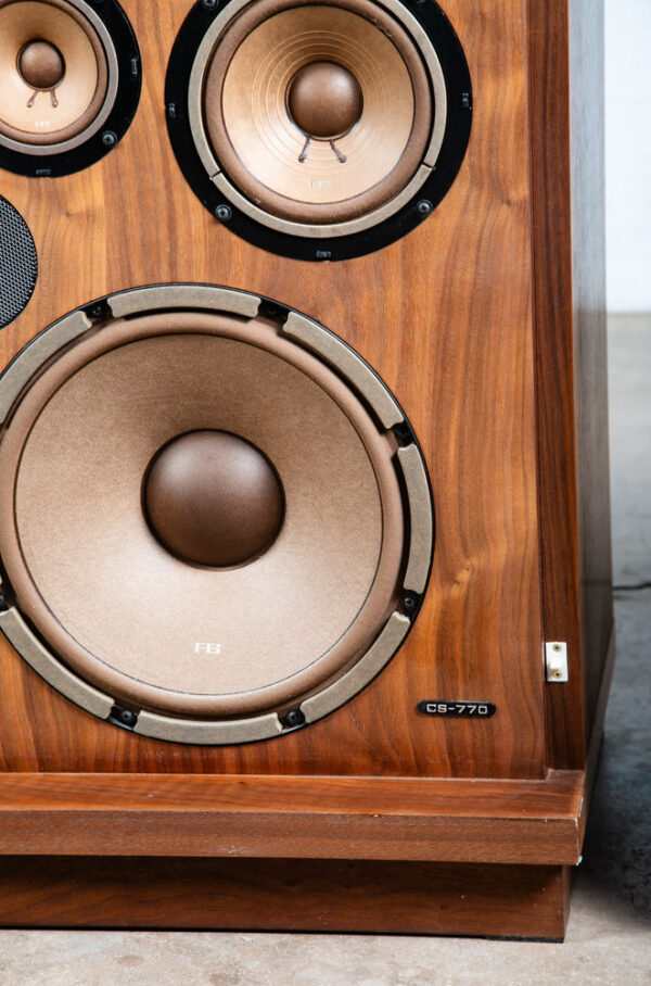 Mid Century Modern Vintage Speakers Pioneer CS-A770 Pair Walnut FB
