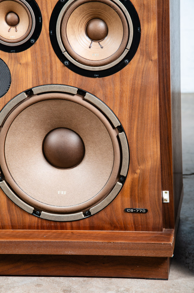Mid Century Modern Vintage Speakers Pioneer CS-A770 Pair Walnut FB