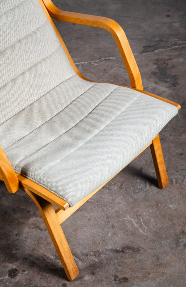 Mid Century Danish Modern Lounge Chair Armchair White Finn Ostergaard Denmark - Image 5