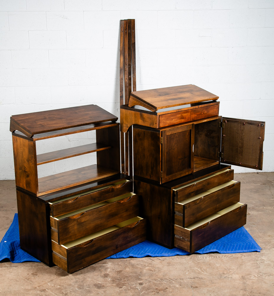 Mid Century Modern Wall Unit 3 Bay Kopenhavn Shelving Modular Desk Mcm Black #1 - Image 3