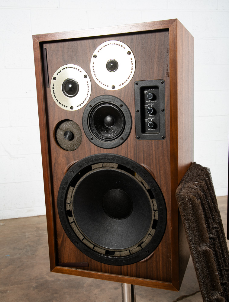 Mid Century Modern Speakers Marantz HD77 Chrome Base Set Mcm Floor Hifi AS IS - Image 10