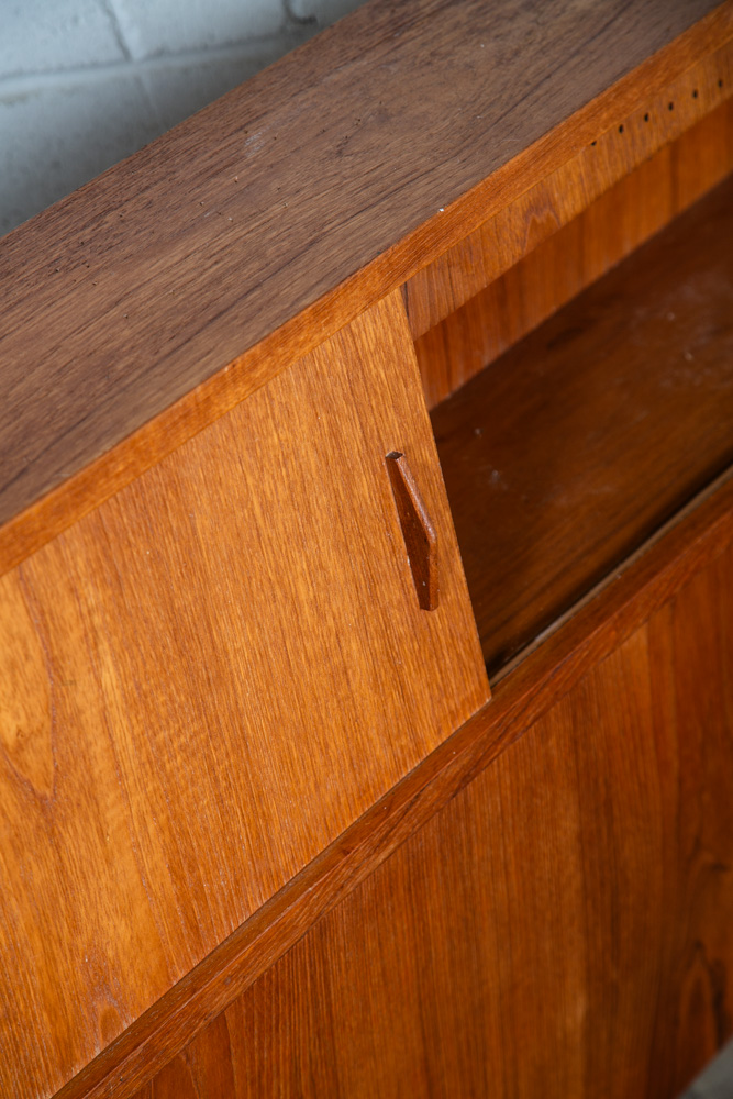 Mid Century Danish Modern Headboard Bed Frame Teak Double Size Storage - Image 11