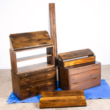 Mid Century Modern Wall Unit 3 Bay Kopenhavn Mcm Modular Desk Magazine Rack #2
