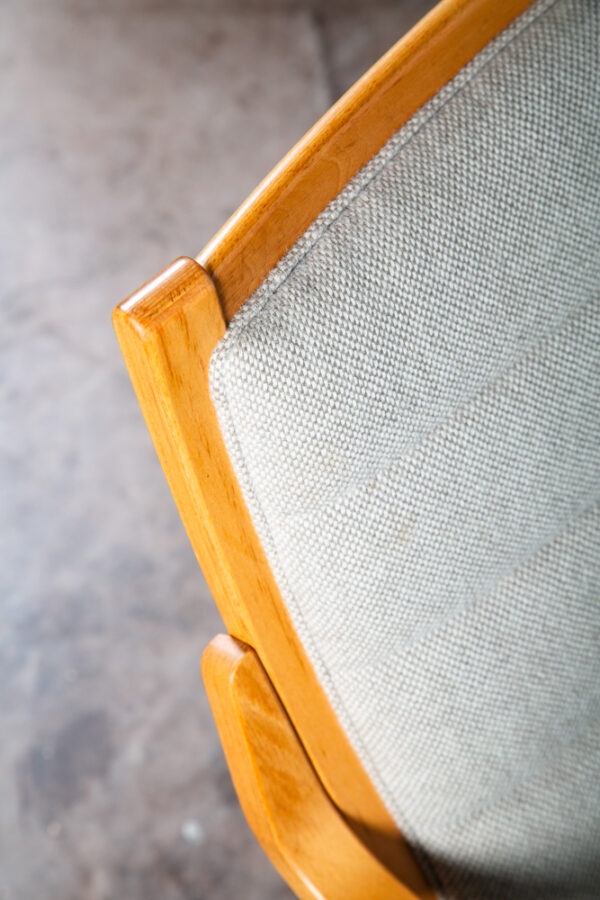 Mid Century Danish Modern Lounge Chair Armchair White Finn Ostergaard Denmark - Image 7